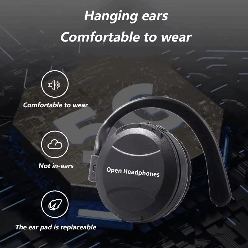 K6 TWS Over-Ear Wireless Earphone Long Battery Life Bluetooth 5.2 Sports Open-Ear Hook Cordless Stereo Never Drop off Hifi S660